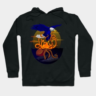 eagle vs octopus Hoodie